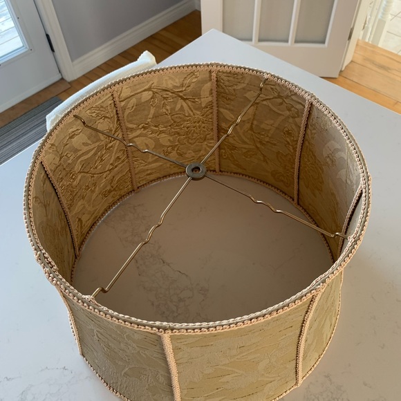 *SOLD* Ecru Fabric Lampshade - Picture 4 of 4